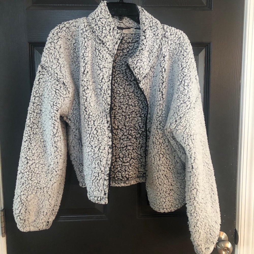 Express one eleven sherpa zip up jacket